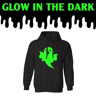 Ghost Hoodie Glow In The Dark Halloween Boo! Party Funny Friends Vintage Gifts