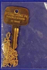 Foreigner Band Double Vision LP Record Rare 1978 Sealed Promo Key Necklace M1