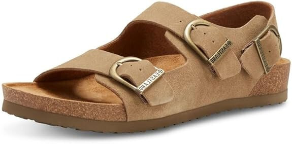 Eastland Charlestown Men’s 12D Tan Suede Leather Buckle Strap Sandals Eastland Charlestown Men main image 2