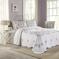 Modern Heirloom Collection Gwen Cotton Filled Bedspread, King, 120 By 118-inch, on sale Modern Heirloom Collection Gwen Cotton Filled Bedspread, King, 120 By 118-inch, on sale