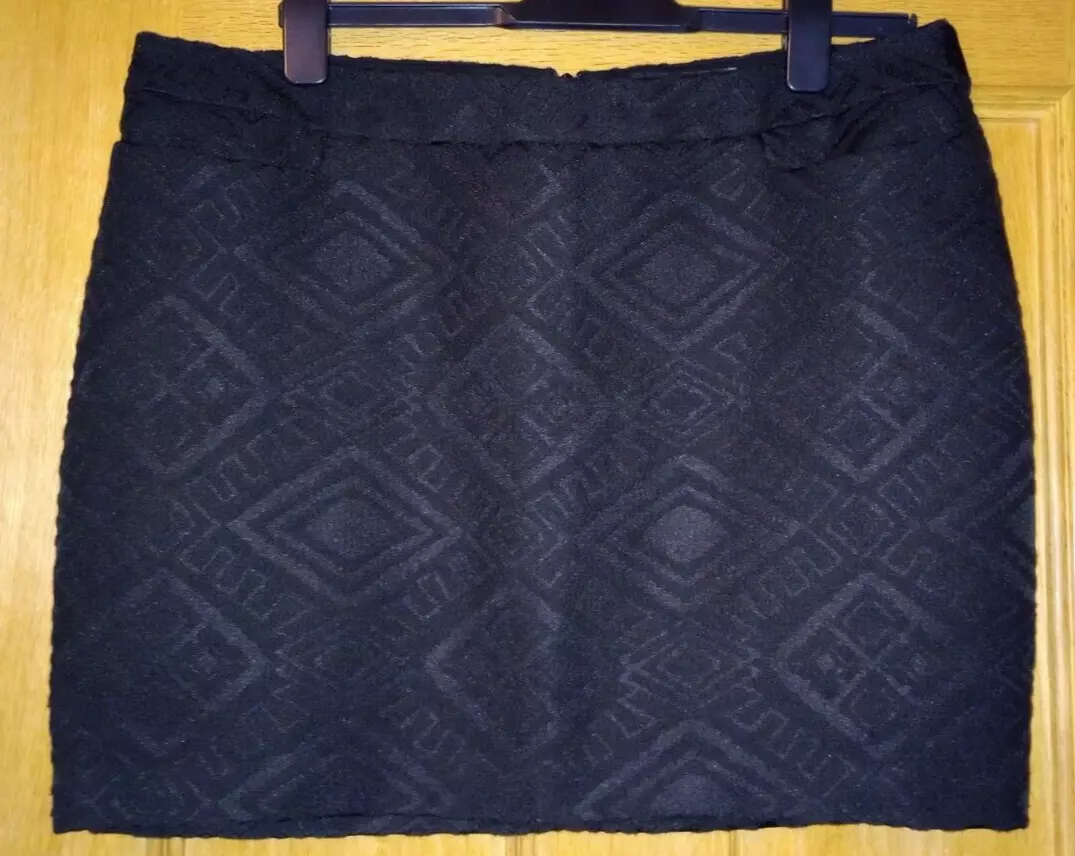 Long black 2025 jacquard skirt