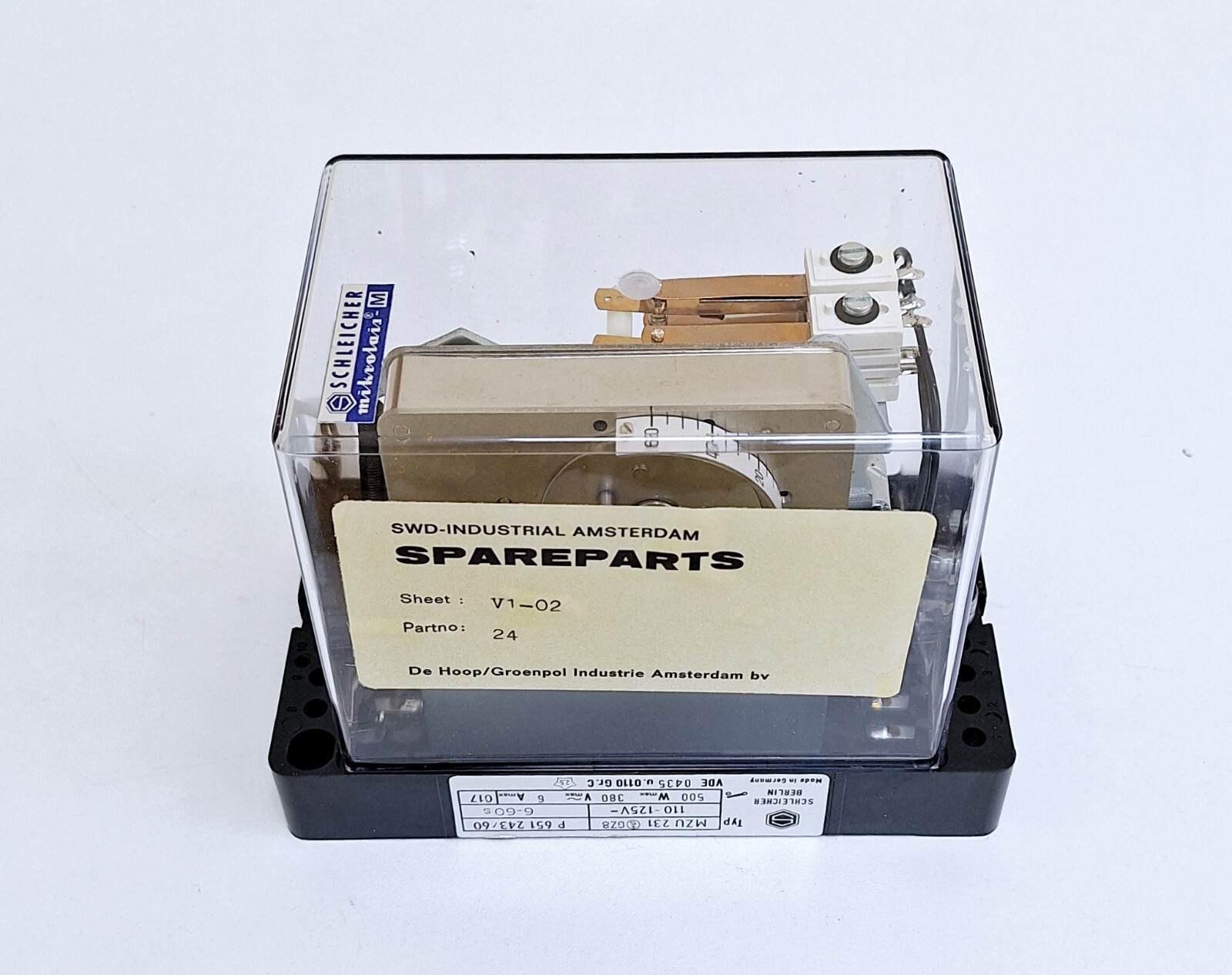 Schleicher MZU231 Time Relay 110-125 VDC 6-60s