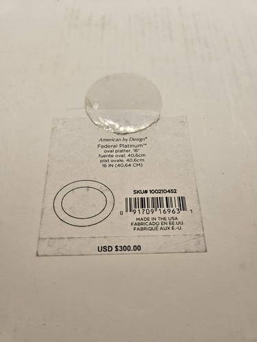 Lenox Federal Platinum Oval Platter 16 Inch Classics Collection Bone China - Picture 3 of 3