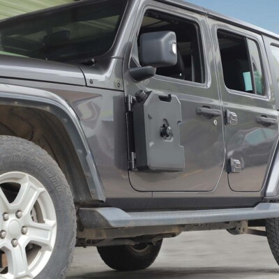 2 Gallon Front Door Fuel Can Gas Water Tank for Jeep Wrangler
