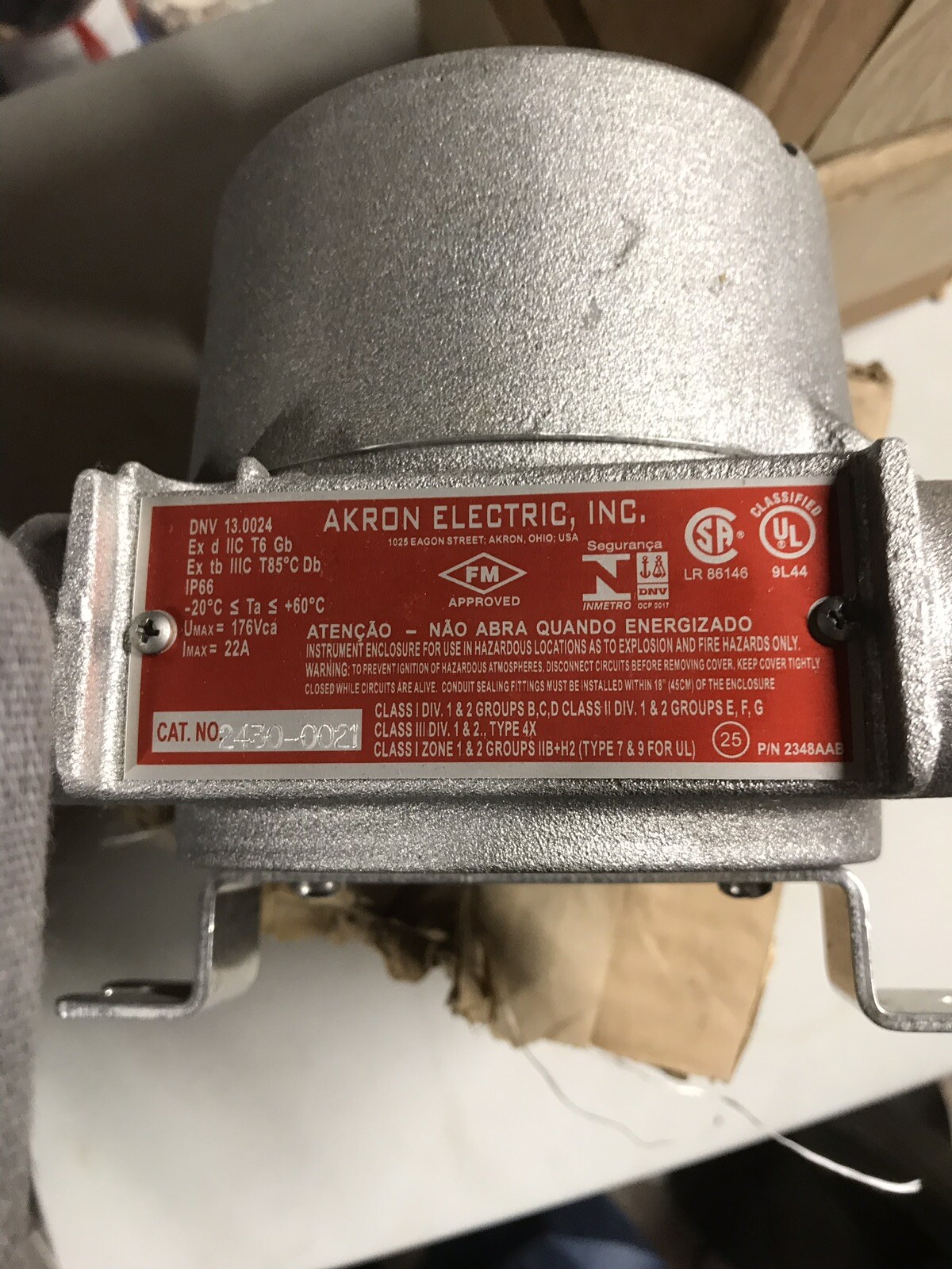 Akron Electric / Honeywell Analytics 2430-0021 New In Box