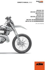 KTM Owners Manual Book Guide 2022 300 XC-W TPI ERZBERGRODEO