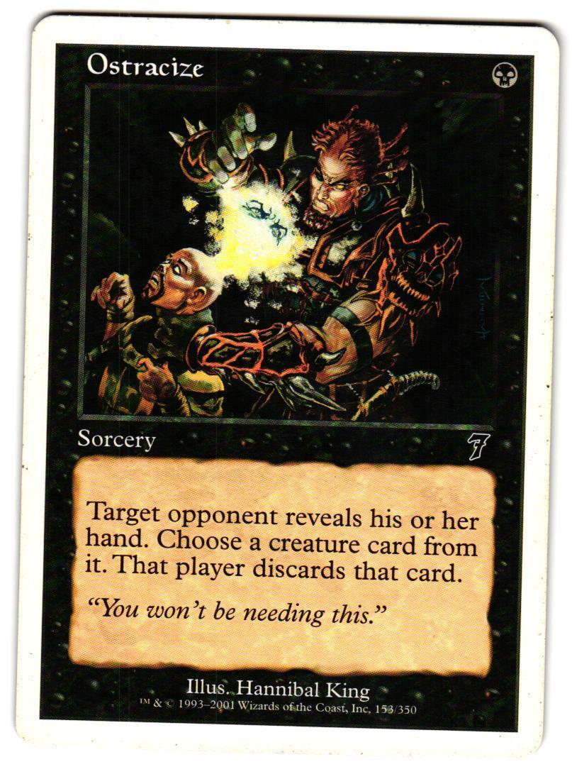Magic_the_gathering 7th Edition Ostracize #153 2001,MTG,LP Common