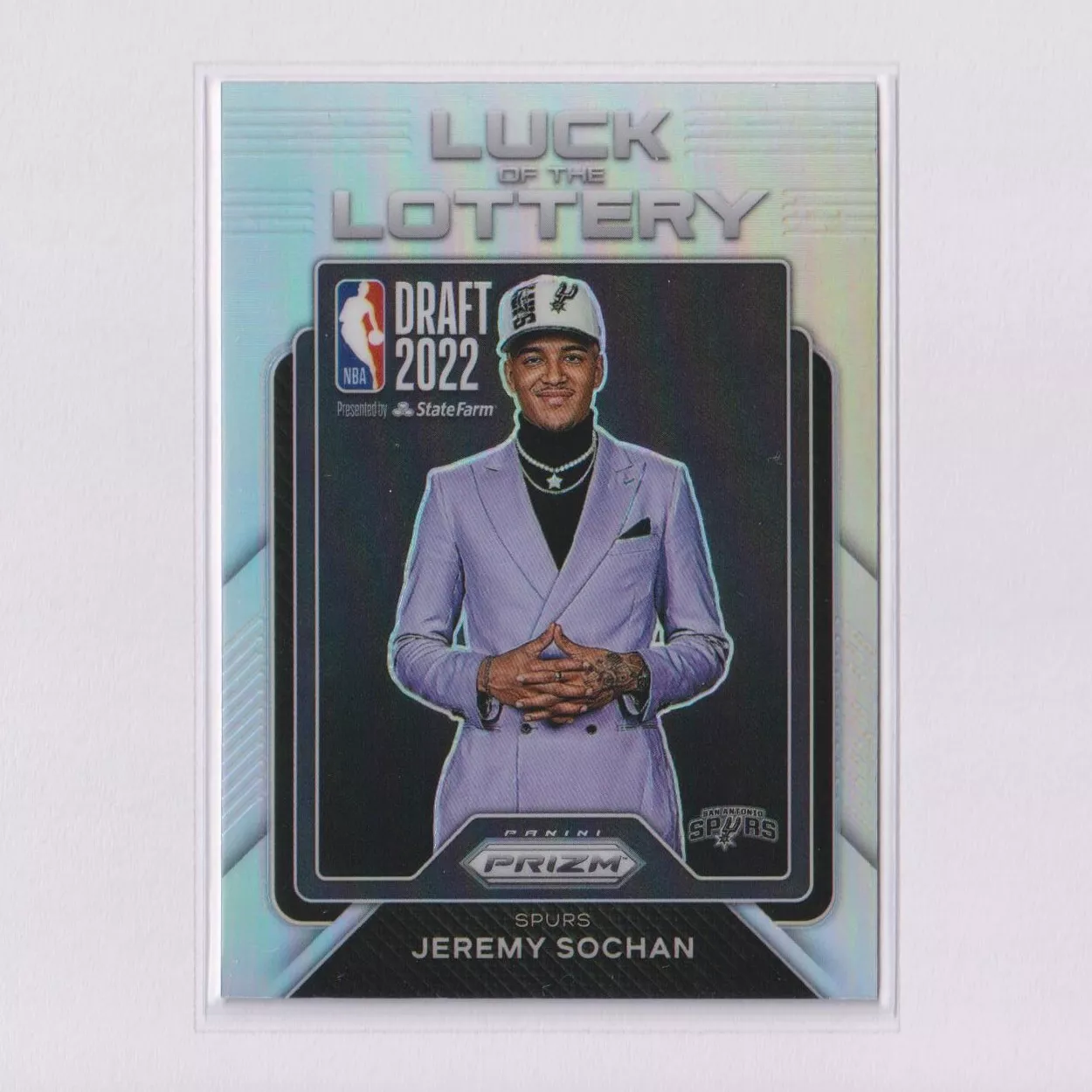 2022-23 Panini Prizm Luck of the Lottery Silver #4 Jeremy Sochan RC Rookie