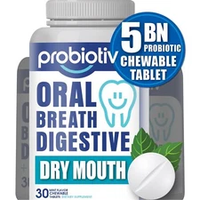 Oral Probiotics for Mouth Bad Breath w/ 5 Billion CFU – “Two-in-One Combo...