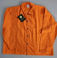 NWT Revco Black Stallion 9 oz FR 30" Orange Cotton Welding Jacket Mens 2XL NEW