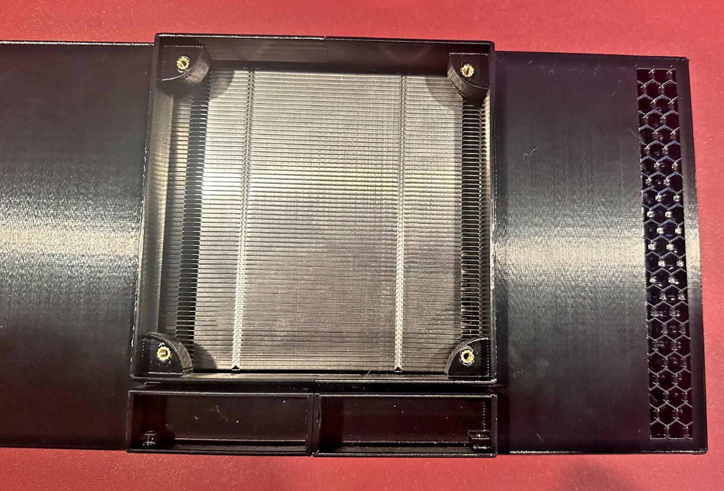 inserting motherboard