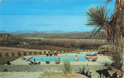 Wickenburg Arizona Slash Bar K Ranch Pool View Vintage Standard Postcard Posted