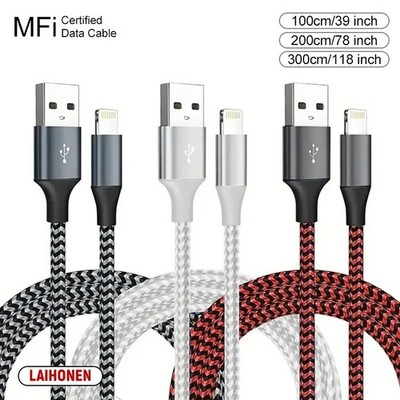 USB A To Lightning MFi Certified Cable For iPhone Pro Max Fast Charging Cable