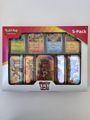 Pokemon 151 5 Pack Mini Tin Costco Exclusive - Neu & Sealed