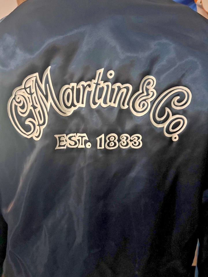 MARTIN GUITARS & CO. 1970/80s NYLON BUTTON-UP LINED JACKET LARGE - Image 2 of 4
