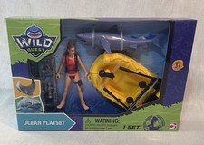 SHARK DIVE Wild Quest Ocean Playset with Girl Diver Explore Raft Gear Shark