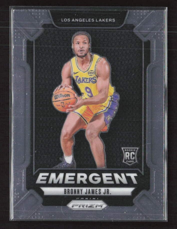 2024-25 Panini Prizm #8 Bronny James Jr. Emergent Los Angeles Lakers (I)