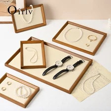 Oirlv Wooden Jewelry Organizer Tray Jewelry Display Props Jewelry Key Storage Br