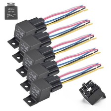 5x KFZ Relais 12V 40A Sockel Öffner Schließer Auto Umschaltrelais Wechselrelais