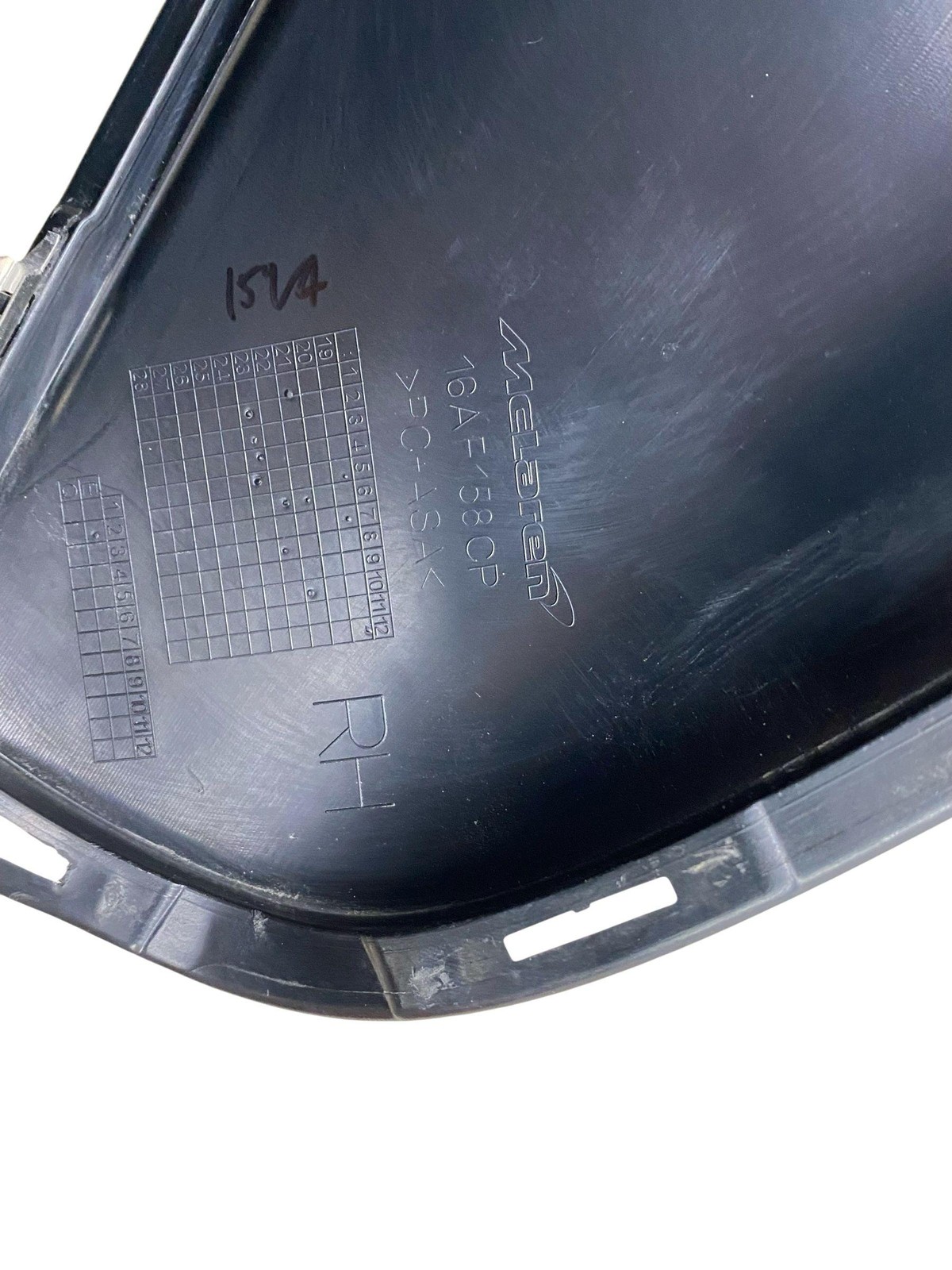 2024 MCLAREN ARTURA FRONT BUMPER SIDE MOLDING COVER PANEL 16AF158CP 16AF160CP