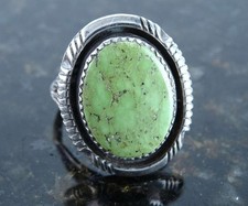 sz8.5 Navajo sterling Turquoise Ring Johnson