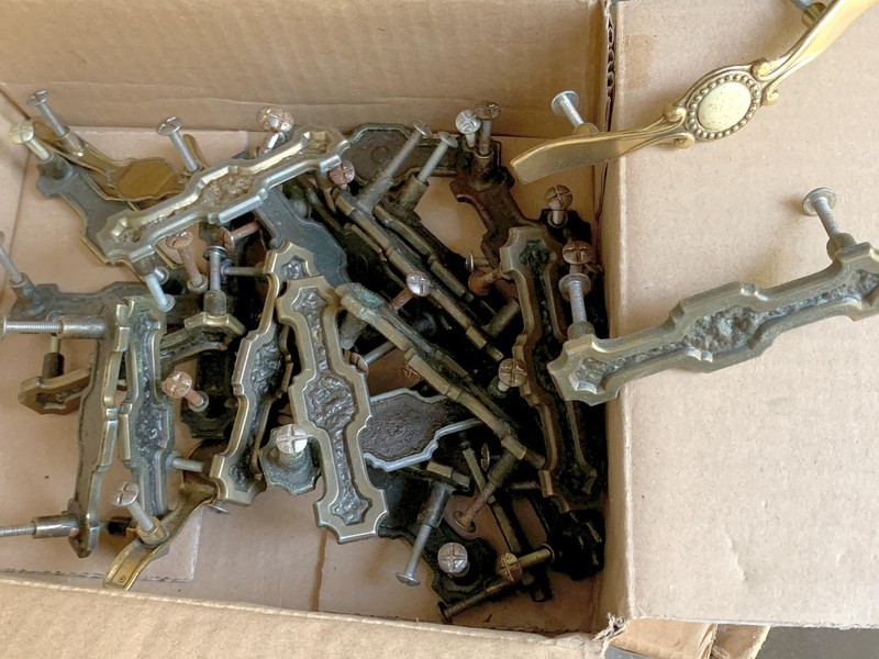 Lot Of 29 Vintage Spanish Gothic  Bronze Handle Pulls N-2035 KBC 2, 3.75"L 3”