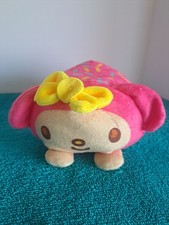 Pre-owned Cookeez Makery Hello Kitty Plush Toy Pink With Yellow Bow
