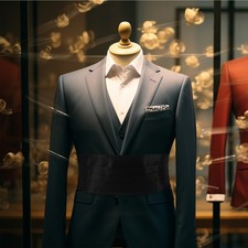 Tuxedo Dress Waist Band for Men Mens Corset Belt Cummerbund Formal