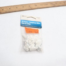 20-Pk Commercial Electric Telephone Wire Nail-In Clips White 183906