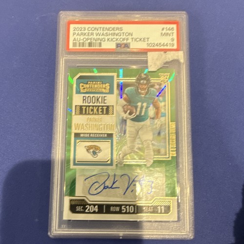 Panini Contenders Rookie Ticket Parker Washington Auto #146 Opening Kickoff PSA