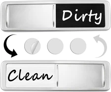 Dishwasher Magnet Clean Dirty Sign - Easy Slide Indicator, Non-Scratch Design