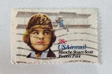 USA Stamp 28c 28c airmail postage stamp Blanche Stuart Scott used