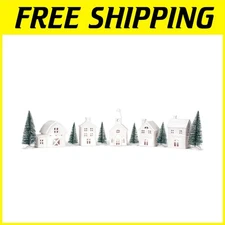 Winter White Glazed Porcelain Holiday Village Set