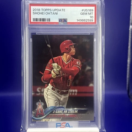 👑💎 2018 TOPPS UPDATE US189 SHOHEI OHTANI US189 🔥 3-GAME HR RC DODGERS💎PSA 10