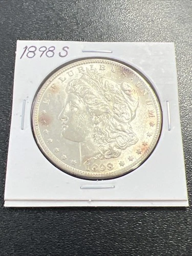 1898-S Morgan Silver Dollar $1 - .9 / AU / Beautiful Coin! - No Reserve!