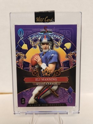 2026 Wild Card Stacked Deck Black Tie Eli Manning 3/4 QB