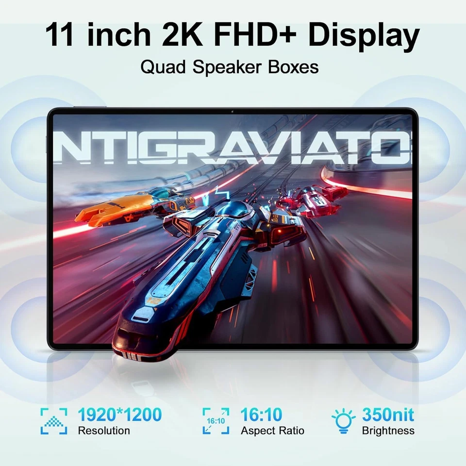 OUKITEL OT8 Android 14 Smart Tablet 30GB + 256GB 8800mAh 11 Zoll Android Tablet - Bild 4 von 4