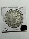 1892-CC MORGAN SILVER DOLLAR VF DETAILS TOUGH DATE CC