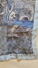 Adrienne Vittadini Womens 100% Silk Scarf 11x50 Blue/Beige New  — photo 2
