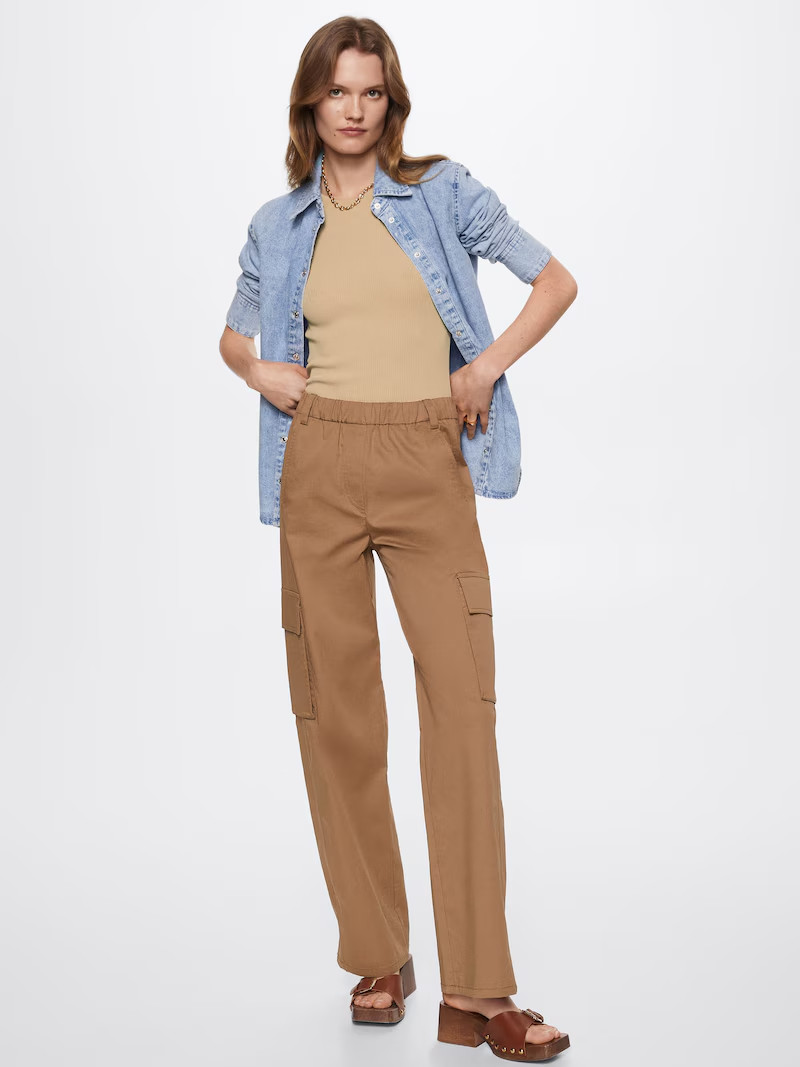 MNG MANGO WOMEN'S 207 KARL TAN ECRU  SLEEVELESS RIBBED CREW TANK TOP MEDIUM NWT thumbnail 3