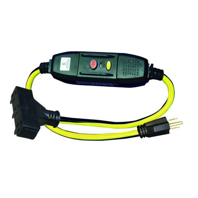 Voltec 04-00105 3-Outlet 3-Conductor In-Line GFCI Adapter With Power Block