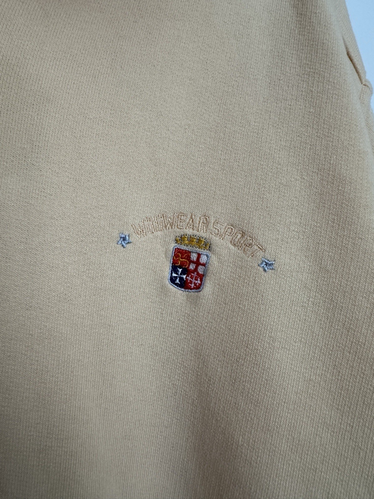 Vintage WilliWear Sport SweatshirtM Yellow 1/4 Sn… - image 4