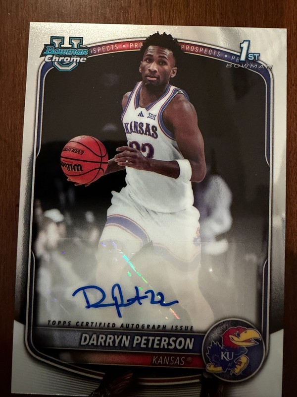 2025-26 Topps Bowman Chrome U Darryn Peterson 1st Prospect Auto