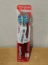 360 Optic White Advanced Whitening Toothbrush Adult Medium Toothbrush 2 pcs.