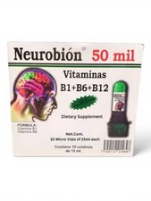 Neurobion 50 Mil - 10 VIALES. 15ml. Vitaminas B1 B6 B12