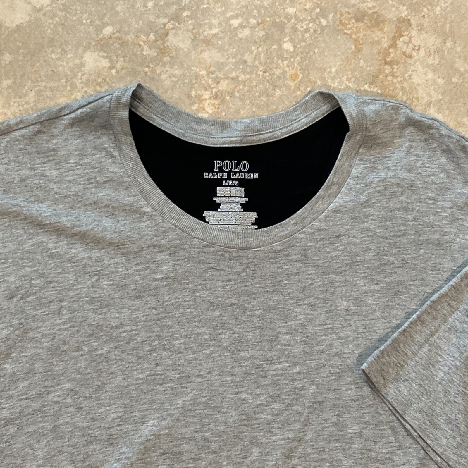 Polo Ralph Lauren Shirt Men L Heather Grey Supreme Comfort Short Sleeve Sleep