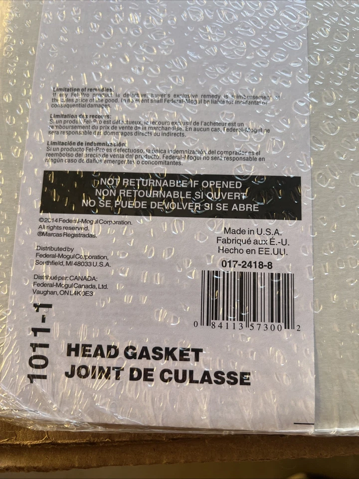 Par de juntas de cabezal de rendimiento FEL-PRO/2 para Ford 289 302 351 Windsor 1962-82 Foto 4 de 4