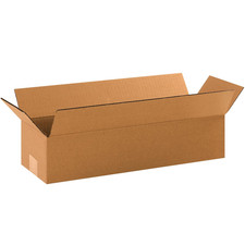 18 X 6 X 4 Corrugated Cardboard Boxes, Long 18"L X 6"W X 4"H, Pack of 25  Shipp