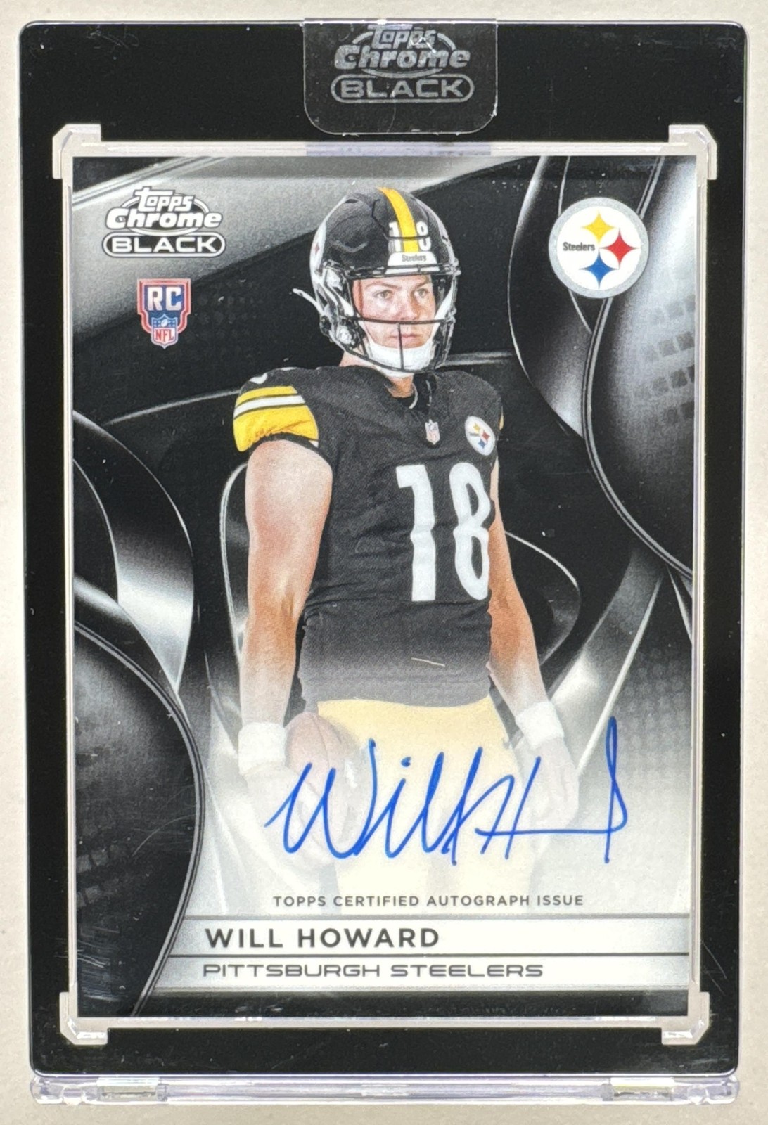 Will Howard Topps Chrome Black Rookie Autographs #WH Base