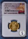🌟 2016-W 1/4 oz Gold Standing Liberty Quarter NGC SP 70 100th Anniversary DS 🌟
